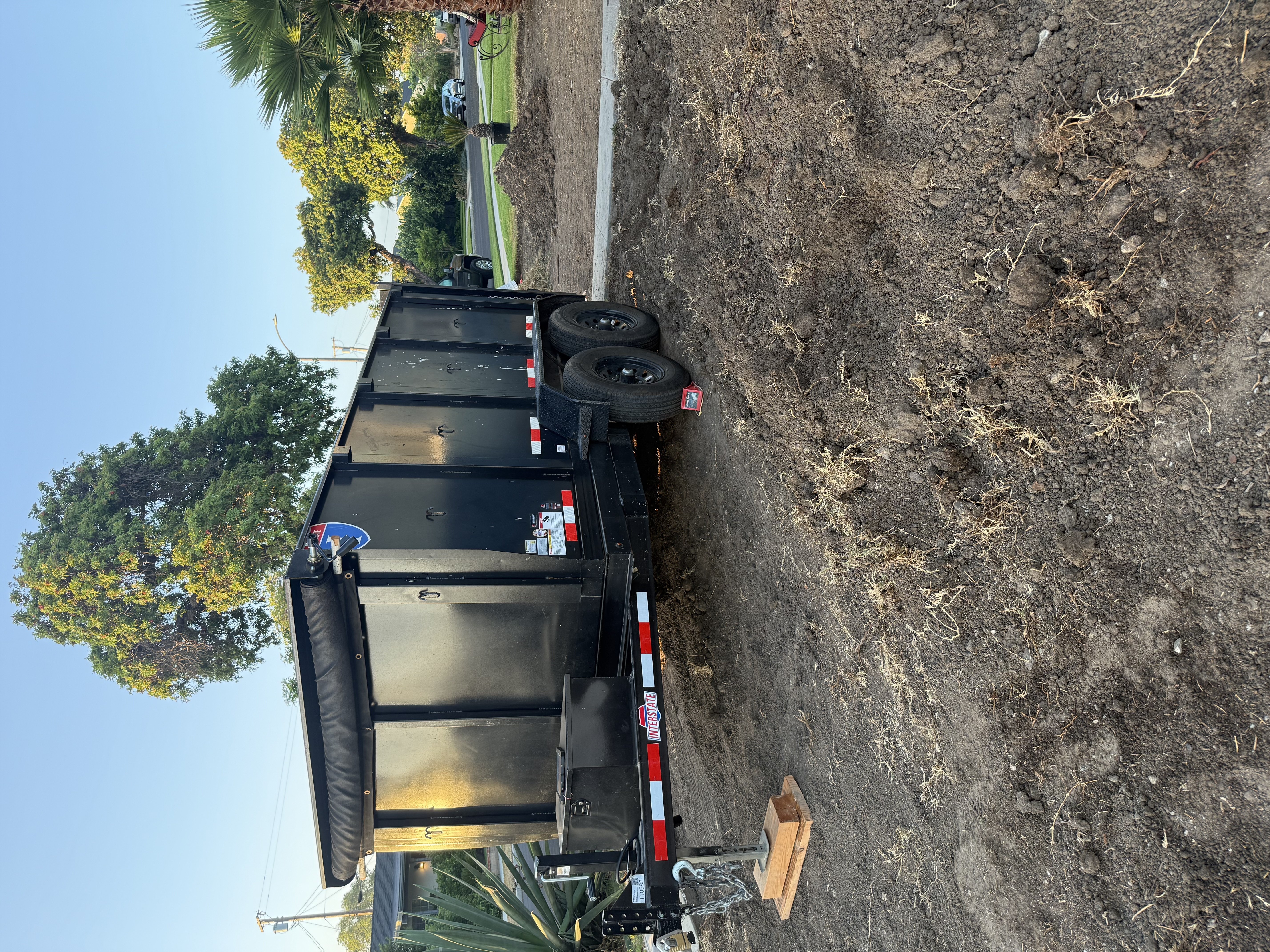 Dumpster Trailer on Jobsite